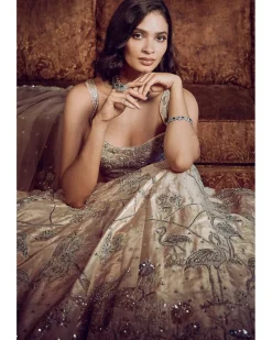The Moroccan Pink Flamingo Landscape Lehenga Set