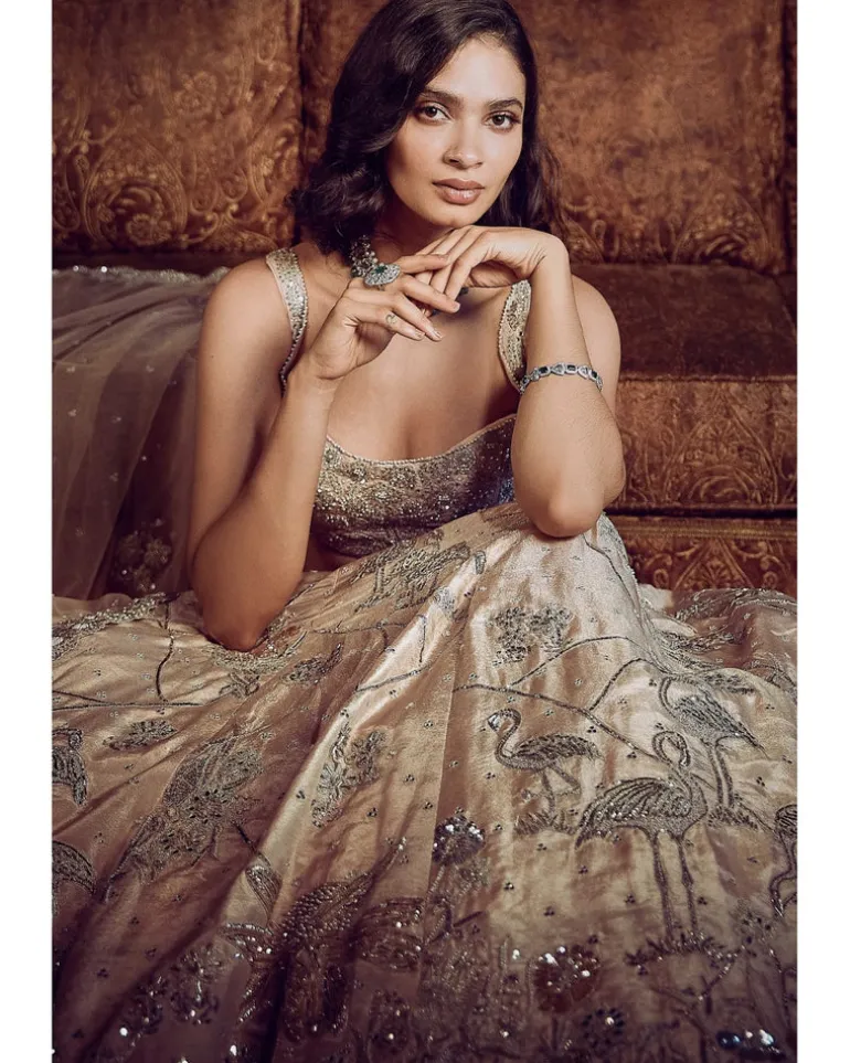The Moroccan Pink Flamingo Landscape Lehenga Set