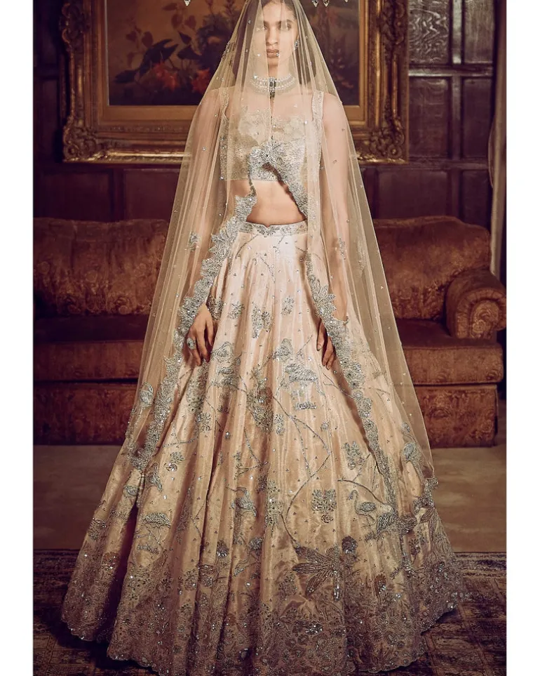 The Moroccan Pink Flamingo Landscape Lehenga Set