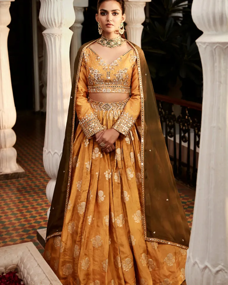 The Old Indian Haldi Lehenga Set