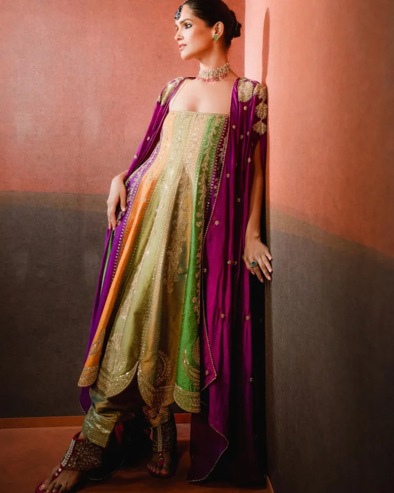 The Paan Pista Anarkali Set