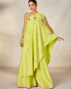 The Pista Kulfi One Shoulder Set
