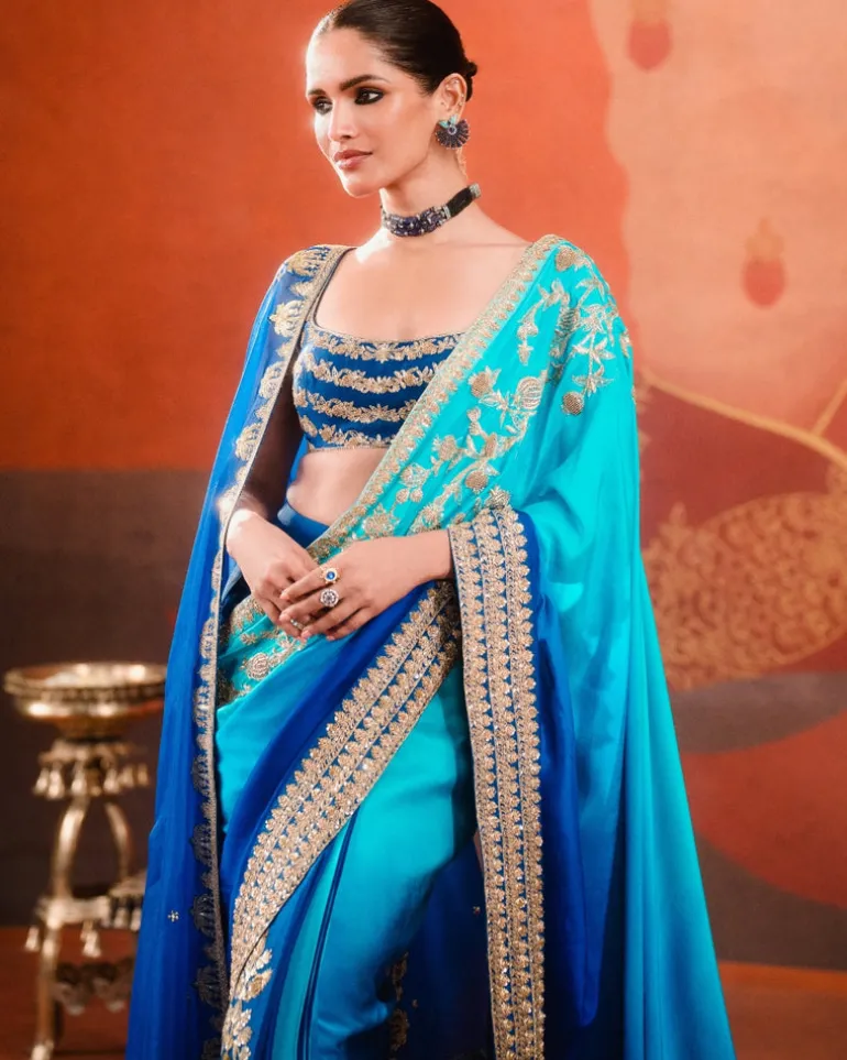 The Saanjh Stitched Sari
