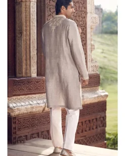 The Scottish Grey Sona Patti Kurta Set