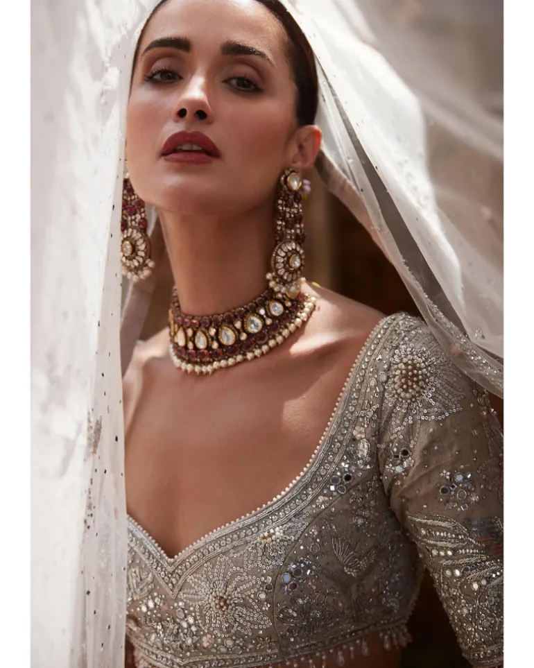 The Silver Needle Winged Glory Lehenga Set