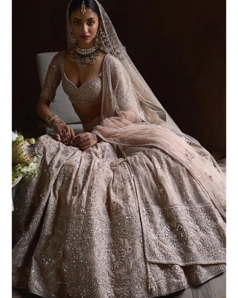The Tarnished Peach Masai Landscape Lehenga Set