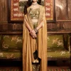The Tissue Gota Olive & Haldi Cape Set
