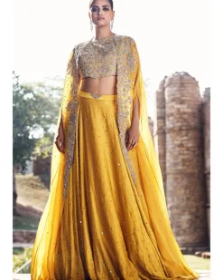 The Turmeric Couture Iconic Winged Cape Set