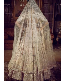 The Wanderlust Peach Sky Masai Lehenga Set