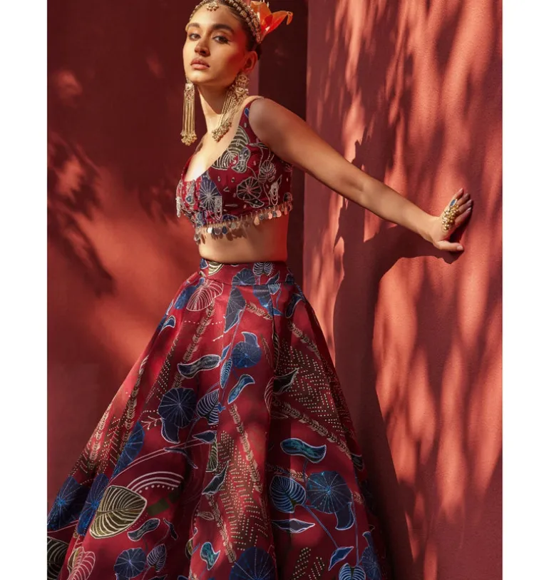 Twilight Rouge Lehenga Set