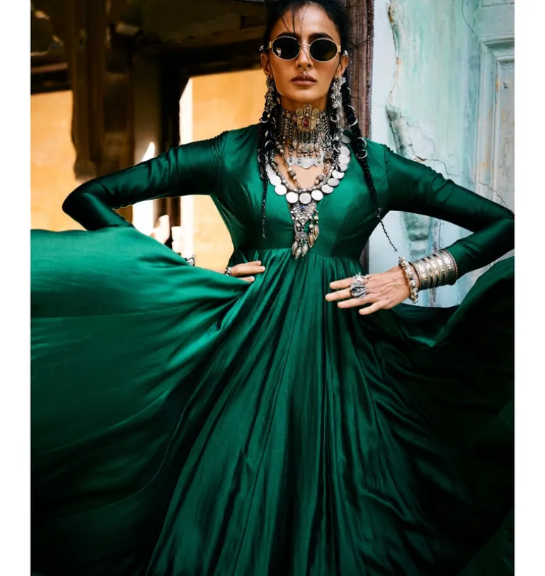 Vaidehi Silk Plain Anarkali