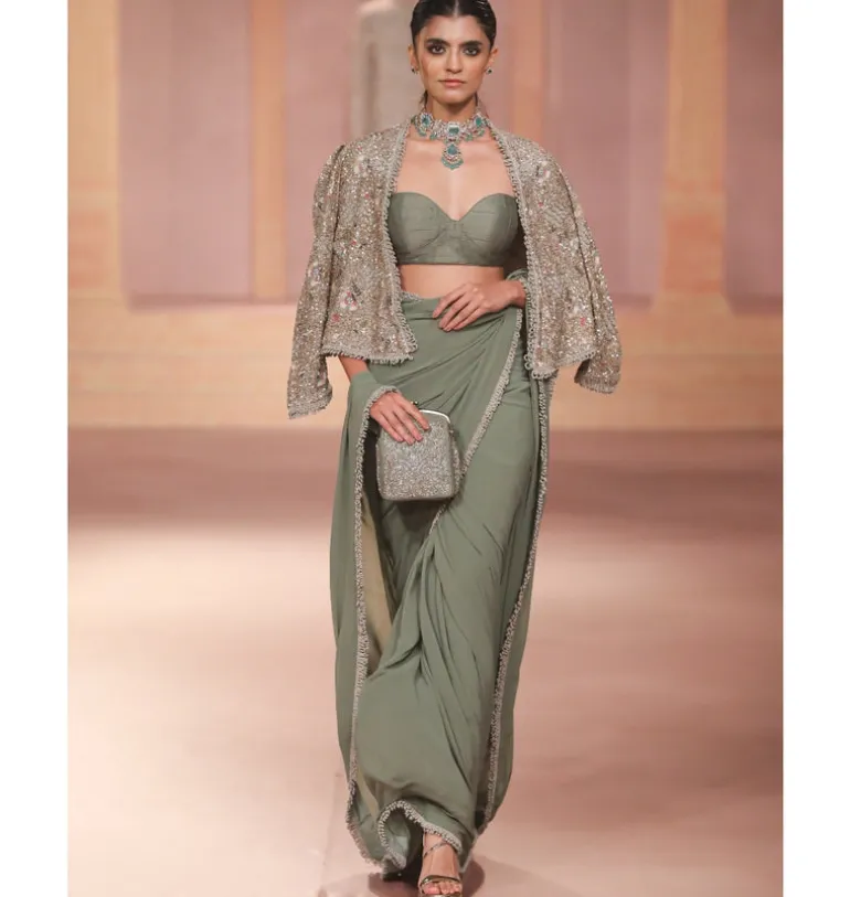 Vanshika Jacket Sari Set
