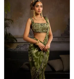 Verdant Enchantment Skirt Sari Set