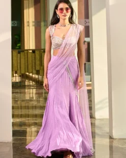 Violet Lehenga Set