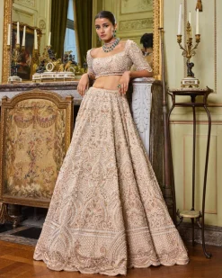 Wheat Pearl Lehenga Set