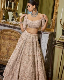 Wheat Pearl Lehenga Set