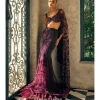 Wine Fishcut Swarosvki Lehenga Set
