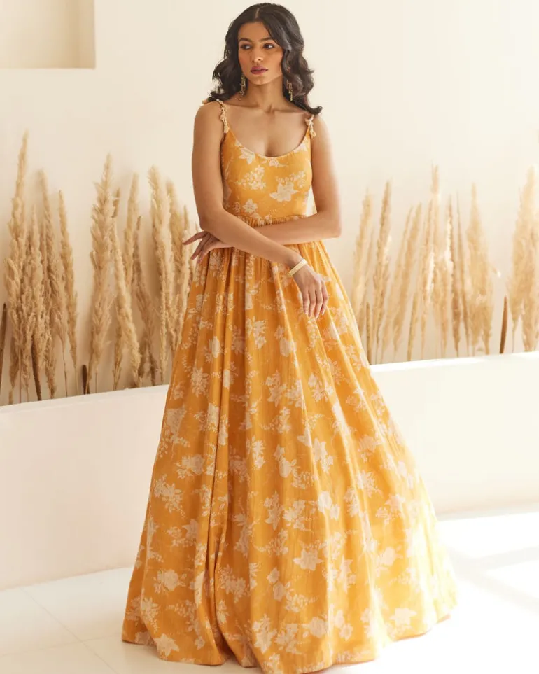 Yellow Floral Gown