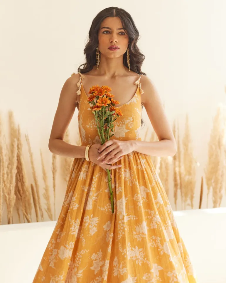 Yellow Floral Gown