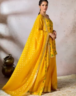 Yellow Nomadic Tribe Sharara Set