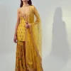 Yellow Printed Sharara Set