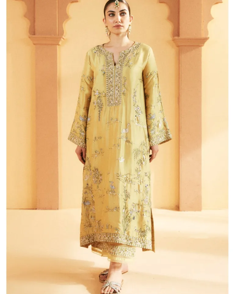 Yellow Sicily Chintz Floral Kurta Set