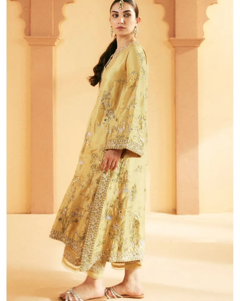 Yellow Sicily Chintz Floral Kurta Set
