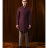 Y-Flat Highlighted With Yoke Detail Sherwani Set
