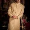 Zayn Nude Thread Sequin Sherwani Set